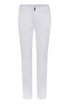 The Best Travel Pants. Flat Lay of the Luisa Skinny Jean Pant in White