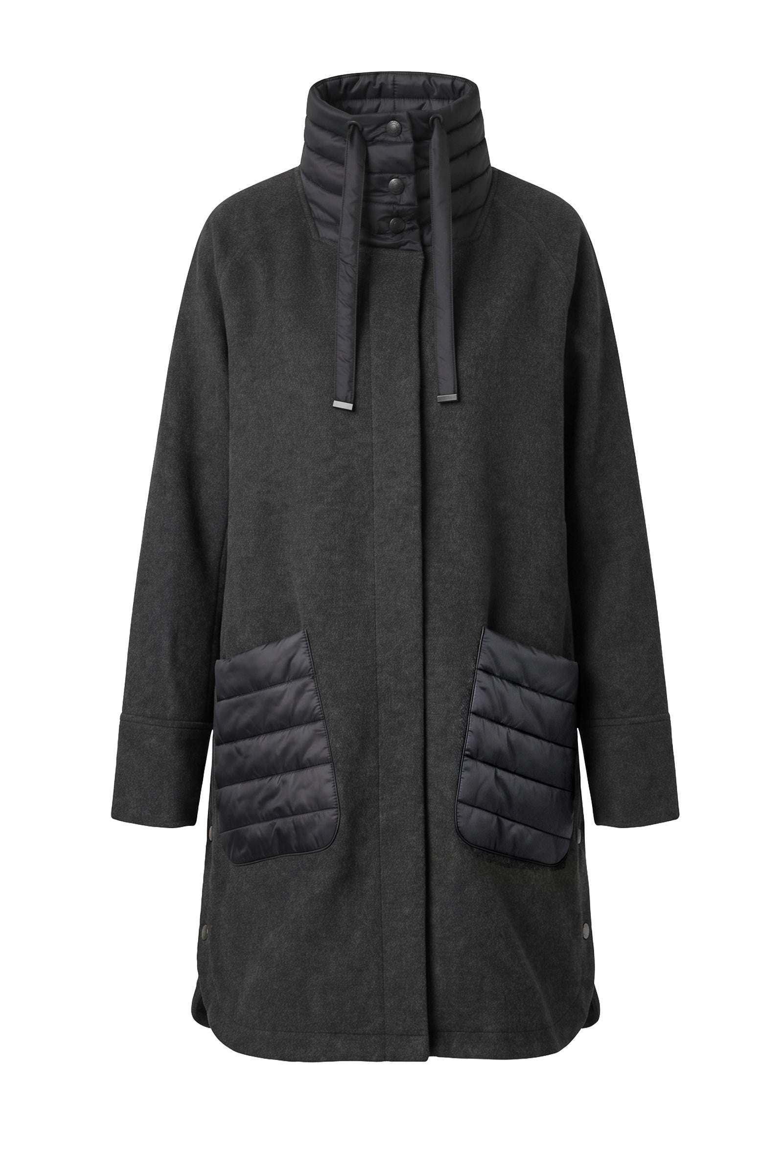 Iki Mixed Media Cocoon Coat