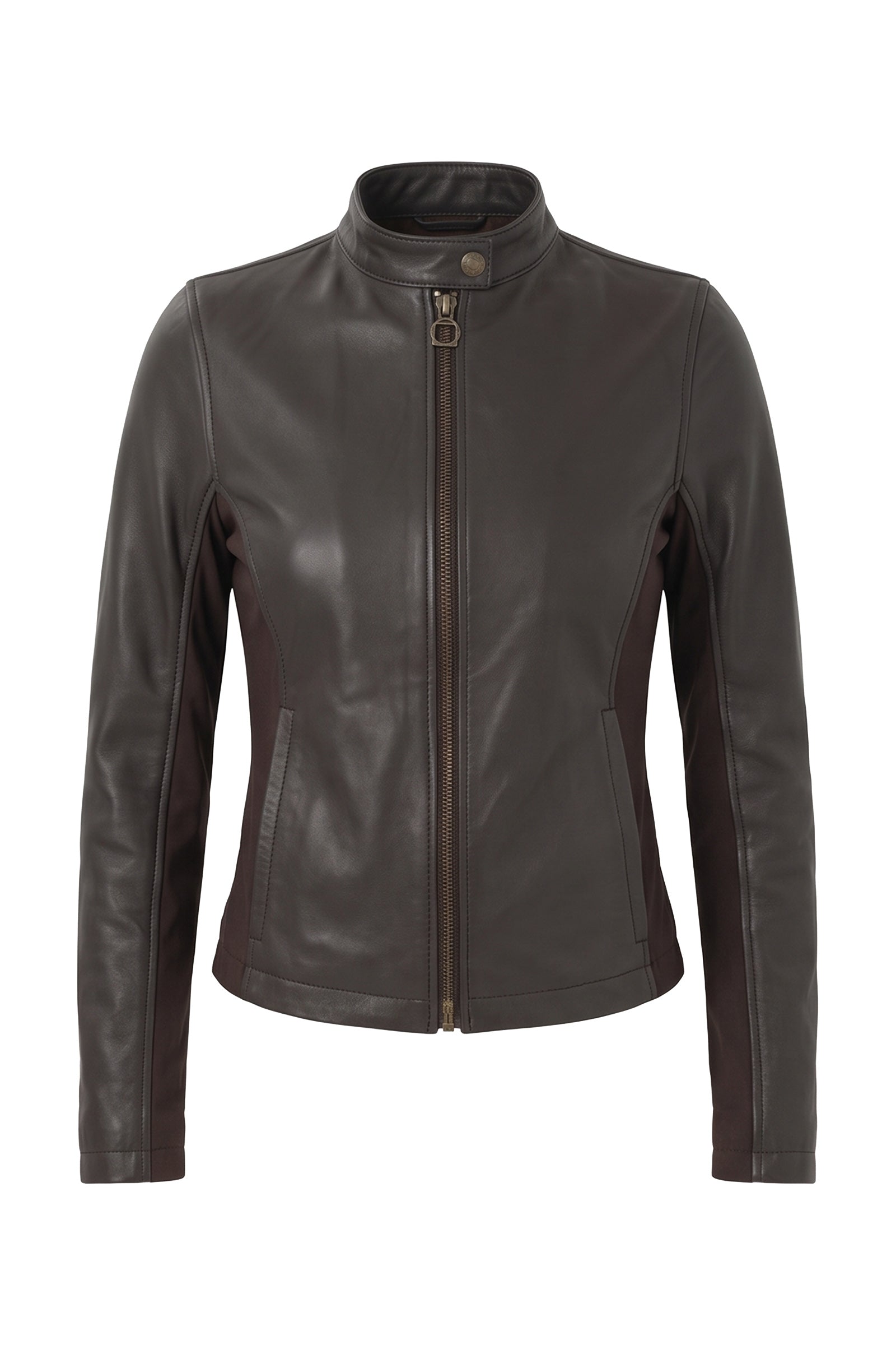 Kensington Mixed Media Moto Leather Jacket