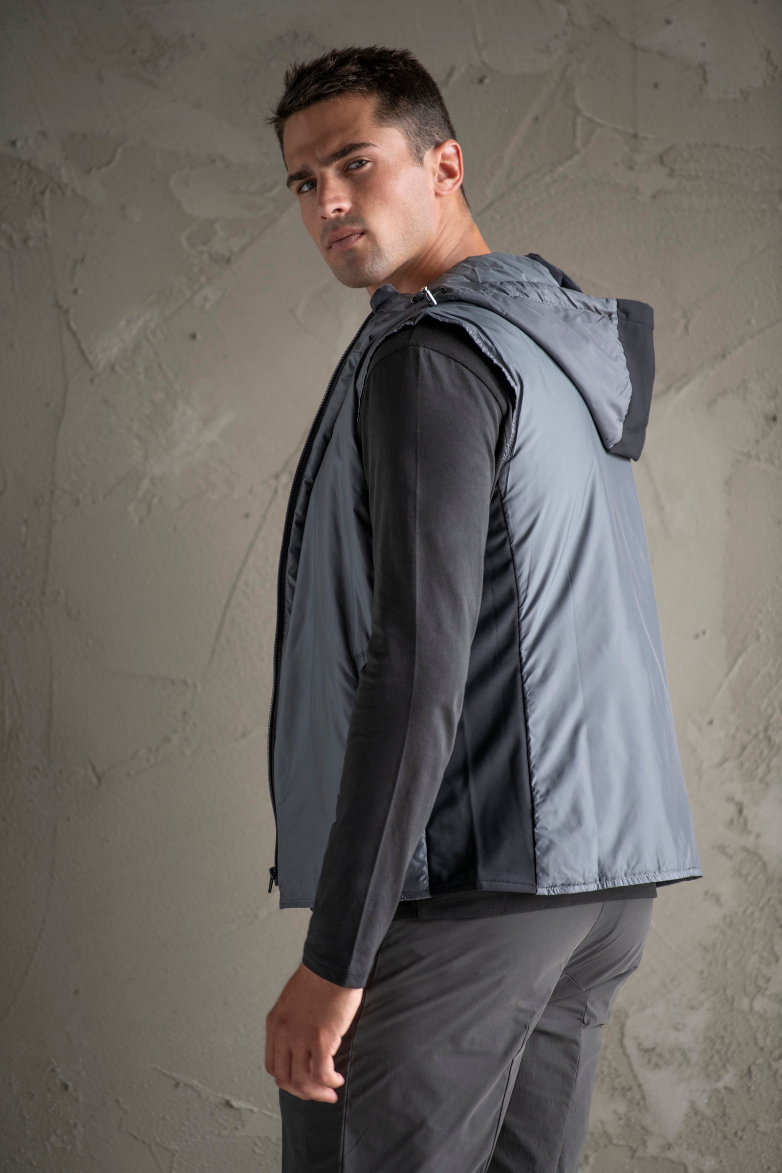 Elevated Performance Menswear | Hooded Men's Layering Vest
