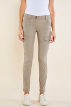 Khaki|| Front Profile of Khaki Skinny Cargo Pants 