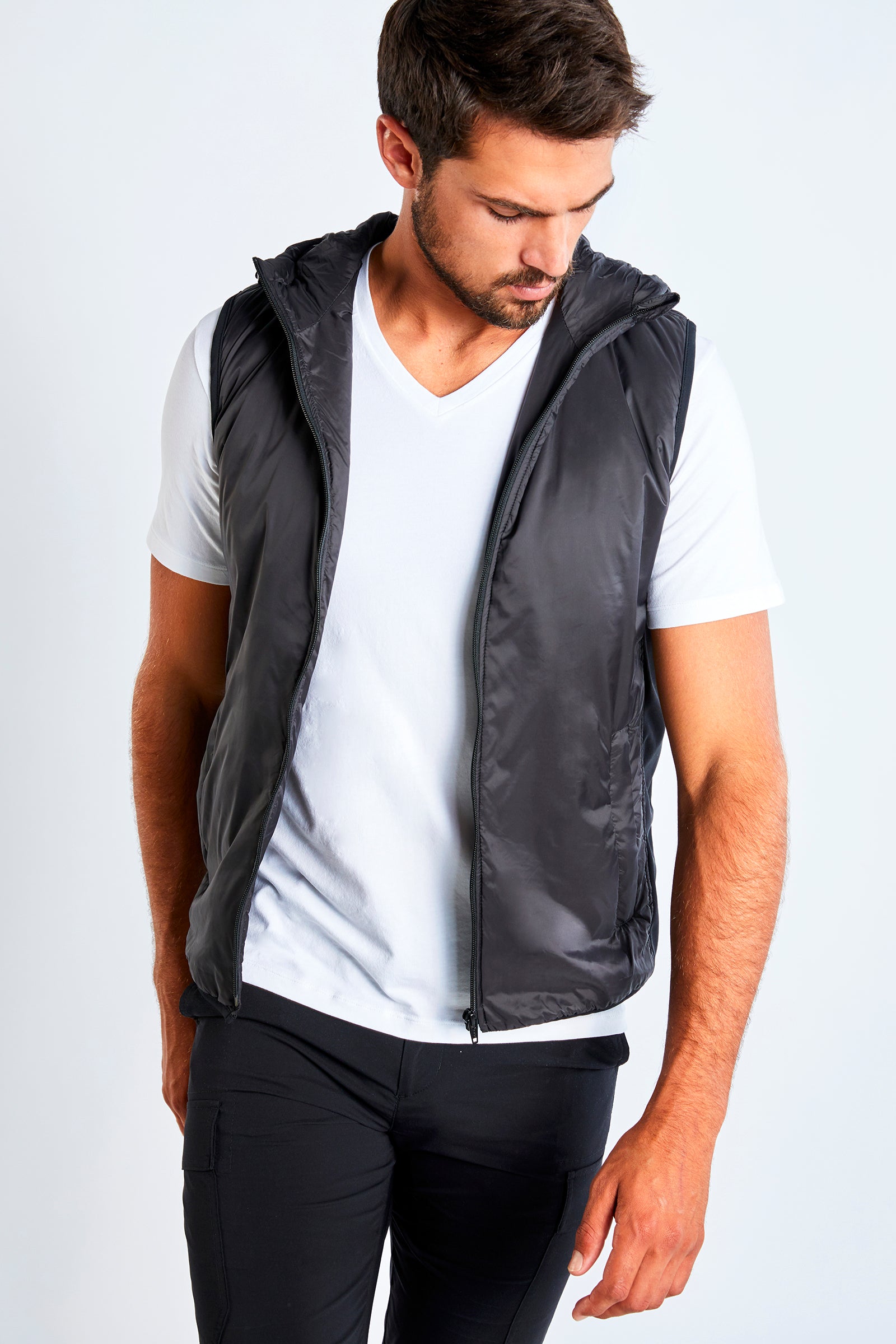 Elevated Performance Menswear | Hooded Men's Layering Vest